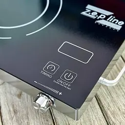 Плита одноконфоркова інфрачервона Zepline ZP-061 портативна плита 2200 Вт Склокераміка Чорний Плита - мініатюра 7