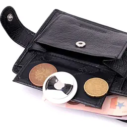 Горизонтальний чоловічий гаманець із натуральної шкіри ST Leather 22443 чорний - мініатюра 8