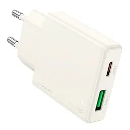 Адаптер мережевий HOCO Biscuit charger N45 |1USB/1Type-C, QC/PD, 30W/3A|