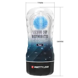 Мастурбатор Pretty Love Vacuum Cup Stellar блакитний - мініатюра 8
