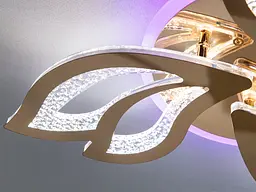 Люстра стельова LED Diasha 2455/3G, 55W, 3200K-6500K, золотистий метал, сучасний стиль для вітальні, спальні, кухні, коридору - мініатюра 5