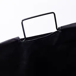 Кошик для білизни з алюмінієвим каркасом 36*32*52 см, чорний Yiwu HP-41-11B - мініатюра 5