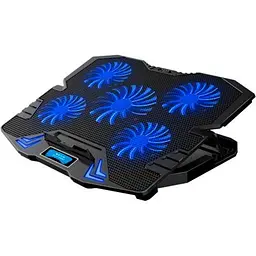 Підставка до ноутбука IceCoorel 10-15, 1 x 125mm 1400 RPM + 4 x 70mm 2500 RPM, 2 x USB, 365x297x30mm, Blue (K5Bl)
