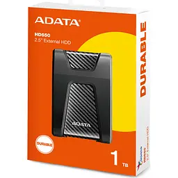 Зовнішній жорсткий диск ADATA DashDrive Durable HD650 1TB Black (AHD650-1TU31-CBK) [120343] - мініатюра 5