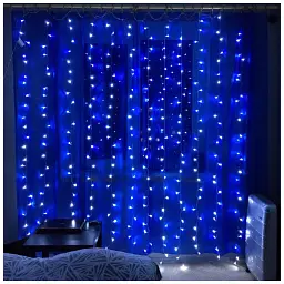 Гірлянда ColorWay штора водоспад 3x3м 300LED 220V синя (CW-GW-300L33VWFBL) - мініатюра 8