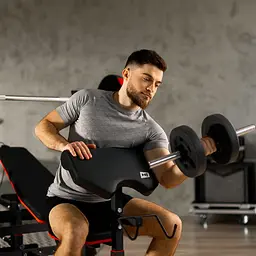 Лавка тренувальна Hop-Sport HS-1075 Pro із партою Скотта - мініатюра 12