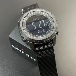 Наручний годинник чоловічий з компасом North Edge Desert 5BAR Чорний (3270) - мініатюра 3