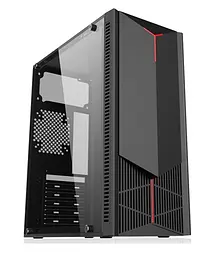 Корпус GTL Gaming `Dark Fire`, Black, без БЖ, Mid Tower, ATX / Micro ATX / Mini ITX, 2xUSB 3.0, макс. CPU - 150 мм / VGA - 310 мм, бічна панель з акрилу (GTL3201C)