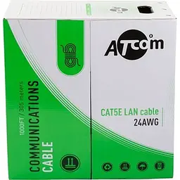 Кабель мережевий Atcom UTP 305м cat.5e Standart CCA (3799) - мініатюра 2