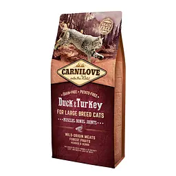Сухий корм Carnilove Cat Adult Large Duck & Turkey 6 кг з качкою та індичкою для дорослих великих кішок