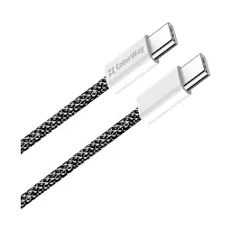 Дата кабель USB-C to USB-C 1.0m 60W 3.0А black ColorWay (CW-CBPDCC061-BK) - мініатюра 2