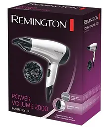 Фен Remington Power Volume 2000, 2000Вт, 3 режими, дифузор, турмалінова іоніз-я, хол. обдув, білий - мініатюра 3