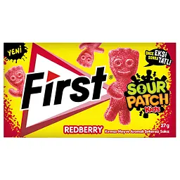Жувальна гумка Sour Patch Kids FIRST Redberry зі смаком червоних ягід 27 г