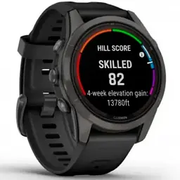 Смарт-годинник Garmin Fenix 7S Sapphire Solar Carbon G. DLC Tit. with Black Band (010-02776-10/11)