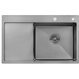 Кухонна мийка Kroner KRP Schwarze - 7849RHM PVD (3,0/1,0 мм) (CV025279)