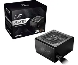 Блок живлення AsRock PRO-650B 650W ATX 3.1 80+ Bronze (PRO-650B) - мініатюра 6