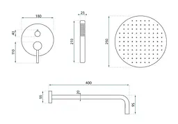 Душова система прихованого монтажу Rea Foss Clif + BOX brushed copper REA-P5649 - мініатюра 7