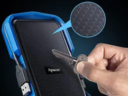 Зовнішній жорсткий диск 2.5" USB 1.0TB Apacer Apacer AC631 Black/Blue (AP1TBAC631U-1) - мініатюра 6