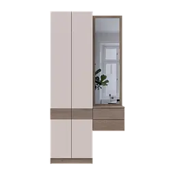 Передпокій Doros Сола 1+2 Канноло/Кашемір ДСП / дзеркало 105х40х215 (42005232) - мініатюра 4