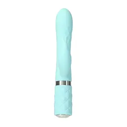 Розкішний кролик з ротацією та вібрацією Pillow Talk Lively Teal, кристал Сваровскі - мініатюра 6