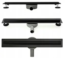 Душовий канал Rea Neo Slim Pro 50 см black REA-G6992 - мініатюра 3