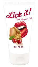 Лубрикант та масажна олія 2в1 Lick It! Cherry 50 мл