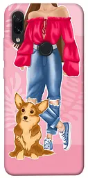 Чохол Demsky Girl and corgi для Xiaomi Redmi Note 7 / Note 7 Pro / Note 7s
