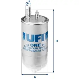 Фільтр паливний UFI 24.ONE.01 - мініатюра 2