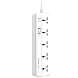 Мережевий продовжувач-фільтр LDNIO SC5415 (5 х розеток 3 х USB 1 х Type-C) - мініатюра 2