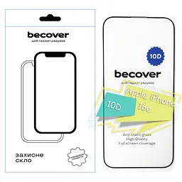 Скло захисне BeCover Apple iPhone 16e 10D Black (713235) - мініатюра 1