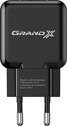Мережевий зарядний пристрій Grand-X (1xUSB 5В/2.1А) Black (CH-03B) - мініатюра 2