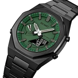 Чоловічий наручний годинник 1816BKGNBK Black Green-Black Skmei acs0030574 - мініатюра 2