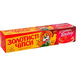 Уцінка. Чипси Золотисті зі смаком бекону 100 г (131885)