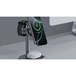 Бездротовий зарядний пристрій Senteo D2 Navi Stand 3in1 Black [169187] - мініатюра 2