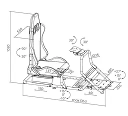 Ігрове крісло Anda Seat GamePro RS100 (RS100) - мініатюра 3
