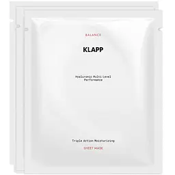 Маска для лица Klapp Triple Action Moisturizing Sheet Mask 20 мл х 3 шт. - мініатюра 3