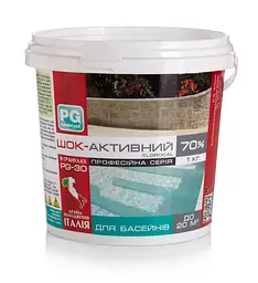 Шоковий хлор Barchemicals Clorocal PG-30 1 кг у гранулах для швидкої дезінфекції басейну