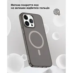Чохол Vokamo Glacier для iPhone 15 Plus з магнітом чорний матовий - мініатюра 6