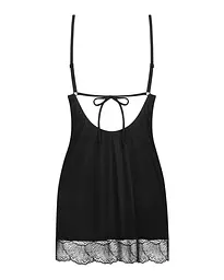 Сорочка та стрінги Obsessive Lobellis XL/2XL (чорний) - мініатюра 6