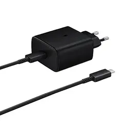 Зарядний пристрій SAMSUNG TRIO PD 2в1 65W (EP-TA845XBEGCN) адаптер + кабель TYPE-C - TYPE-C чорний