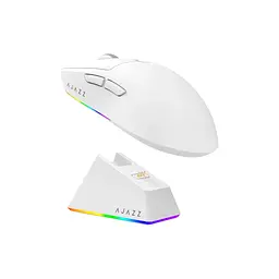 Мишка Ajazz AJ139 V2 MC Wireless/Bluetooth/USB White (AJ139-V2-MC-W) - мініатюра 3