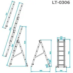 Драбина Intertool LT-0306 [140442] - мініатюра 4