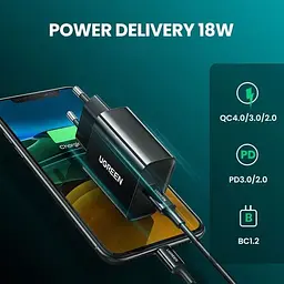 Мережевий зарядний пристрій Ugreen CD137 20W Black (10191) [99264] - мініатюра 3
