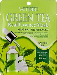 Маска тканинна для обличчя Juno Verpia Green Tea з екстрактом зеленого чаю 20 мл
