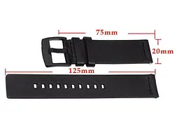 Шкіряний ремінець Primo Classic для годинника Samsung Galaxy Watch 42 мм (SM-R810) Black - мініатюра 7