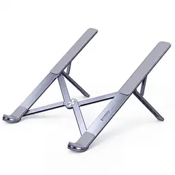 Складная подставка для ноутбука UGREEN LP451 до 17,3″ 5 уровней регулировки высоты высота от 68 до 148 мм с автоматической фиксацией положения с силиконовыми накладками против скольжения и царапин с открытой конструкцией нагрузка до 5 кг также для планшетов до 17,3″ космический серый (90312)