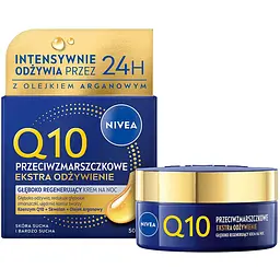 Крем нічний Відновлюючий проти зморщок NIVEA Q10 Інтенсивне живлення 50 мл