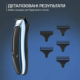 Тример Barber Experience, для голови, бороди, мережа+акум., роторний мотор, насадок-5, нержа ROWENTA teh0017759 - мініатюра 10