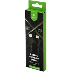 Дата кабель USB-C to USB-C 2.0m 60W Silicon Black Vinga (VCDCCC262SB) - мініатюра 5