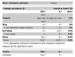 Амінокислота Глютамін 100% Glutamine - 500г Манго - мініатюра 2
